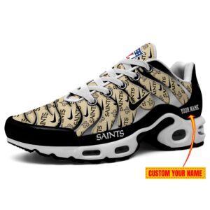 New Orleans Saints NFL Pattern Swoosh Personalized Air Max Plus TN Shoes TN2768