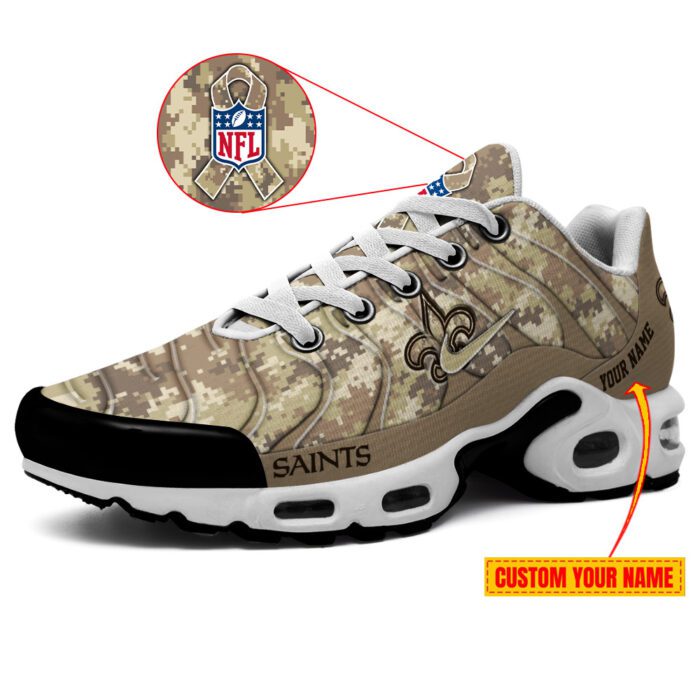 New Orleans Saints NFL Personalized Veterans Air Max Plus TN Shoes Design TN2859