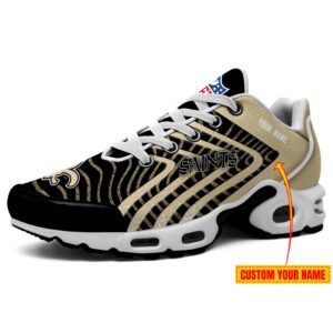 New Orleans Saints NFL Swoosh 3D Effect Personalized Air Max Plus TN Shoes TN2892