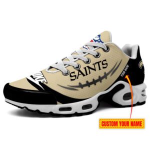 New Orleans Saints Nike X NFL Collaboration Personalized Air Max Plus TN Shoes TN3144