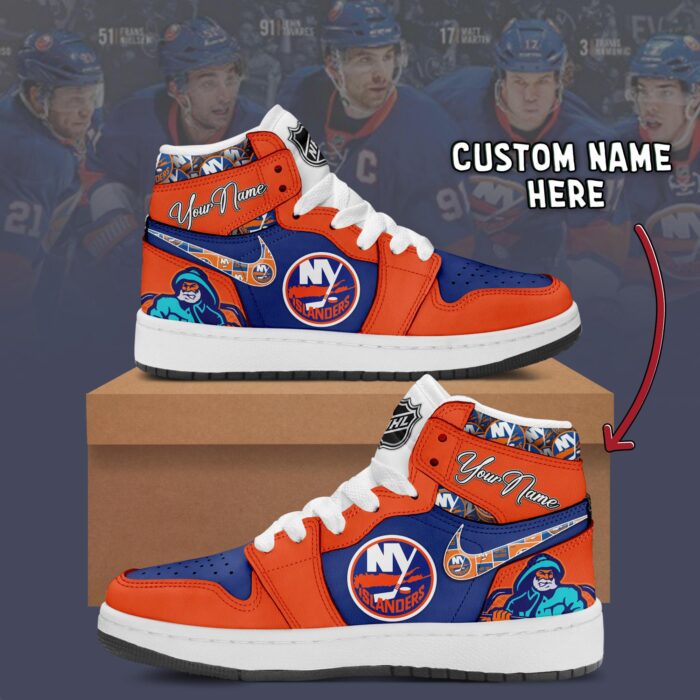 New York Islanders NHL Personalized AJ1 Sneakers Jordan 1 Shoes For Fan JWG1046