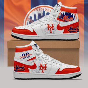 New York Mets MLB AJ1 Sneakers Jordan 1 Shoes For Fan JWG1014