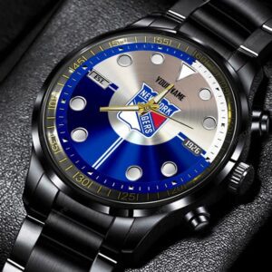 New York Rangers NHL Black Stainless Steel Watch Personalized Gifts For Fans BW1935