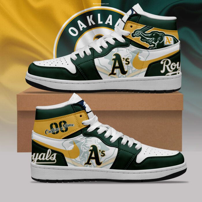 Oakland Athletics MLB AJ1 Sneakers Jordan 1 Shoes For Fan JWG1017