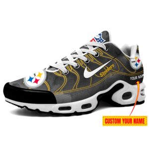 Pittsburgh Steelers NFL Gradient Swoosh Personalized Air Max Plus TN Shoes TN2517