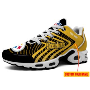 Pittsburgh Steelers NFL Swoosh 3D Effect Personalized Air Max Plus TN Shoes TN2896