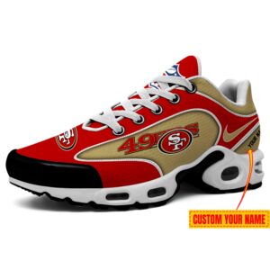 San Francisco 49ers NFL 3D Effect Swoosh 32 Teams Personalized Air Max Plus TN Shoes TN2328