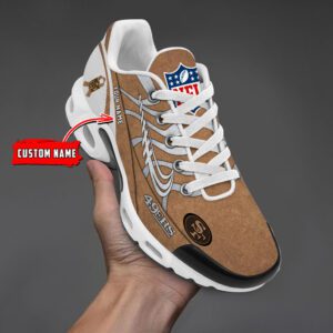 San Francisco 49ers NFL Brown Veterans Custom Name Air Max Plus TN Shoes TN2356