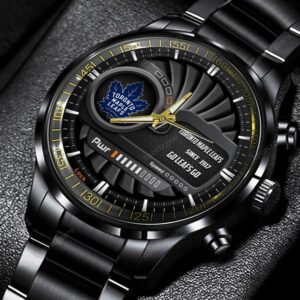 Toronto Maple Leafs NHL Power Personalized Black Stainless Steel Watch BW1854