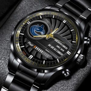 Vancouver Canucks NHL Power Personalized Black Stainless Steel Watch BW1856