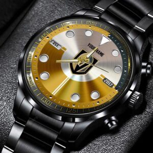 Vegas Golden Knights NHL Black Stainless Steel Watch Personalized Gifts For Fans BW1951