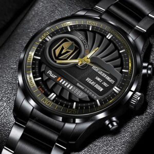 Vegas Golden Knights NHL Power Personalized Black Stainless Steel Watch BW1855