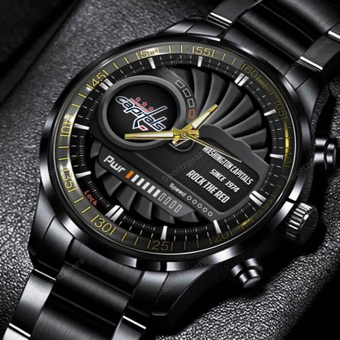 Washington Capitals NHL Power Personalized Black Stainless Steel Watch BW1851