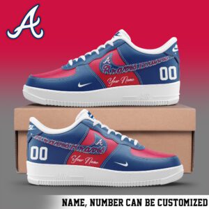 Atlanta Braves MLB Personalized AF1 Shoes AFS1096