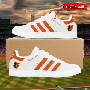 Baltimore Orioles Custom Name MLB Stan Smith Skate Shoes