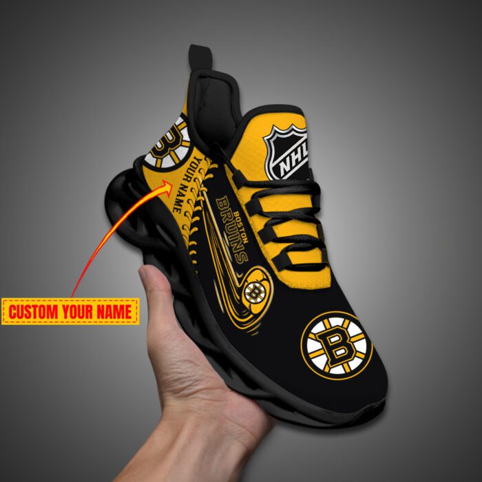 Boston Bruins NHL 2024 Max Soul Shoes Custom Name Gift For Fans MSW1220