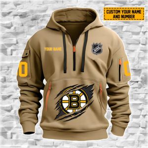 Boston Bruins Personalized NHL Trending Trending Quarter Zip Hoodie QZH1087