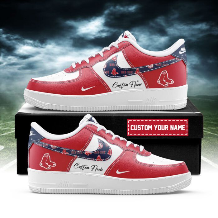 Boston Red Sox MLB AF1 Sneakers Custom Name for Fans AFS1206