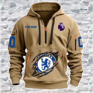 Chelsea EPL Personalized Quarter Zip Hoodie For Fan QZH1004