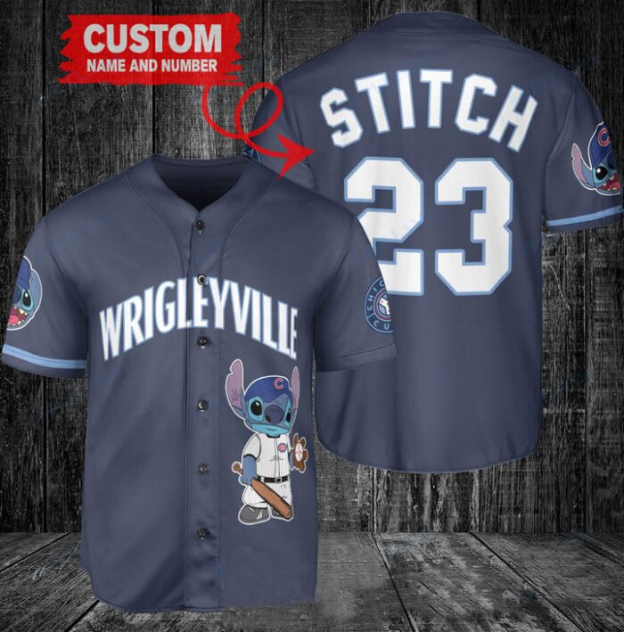 Chicago Cubs Custom MLB Stitch Baseball Jersey BTL1173
