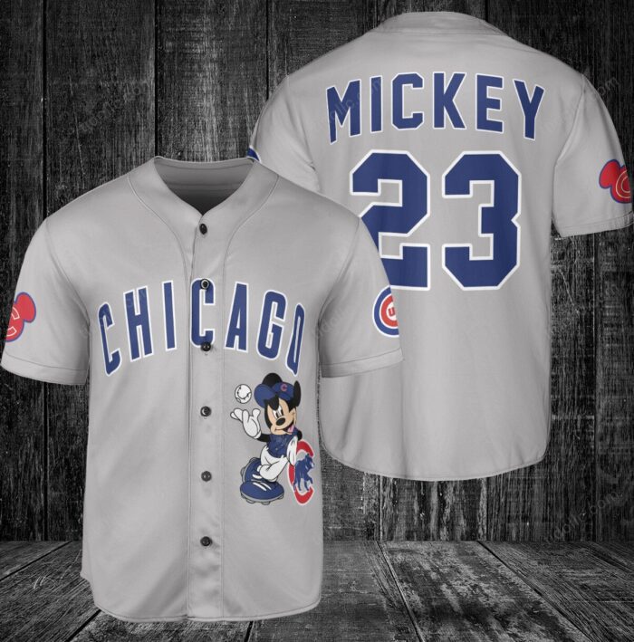 Chicago Cubs Custom Mickey Baseball Jersey BTL1092