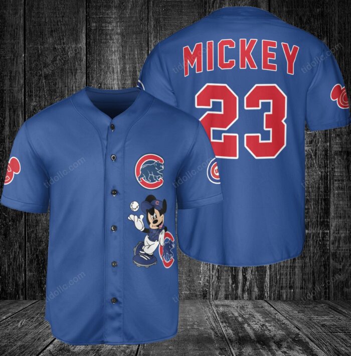Chicago Cubs Custom Mickey Baseball Jersey BTL1093