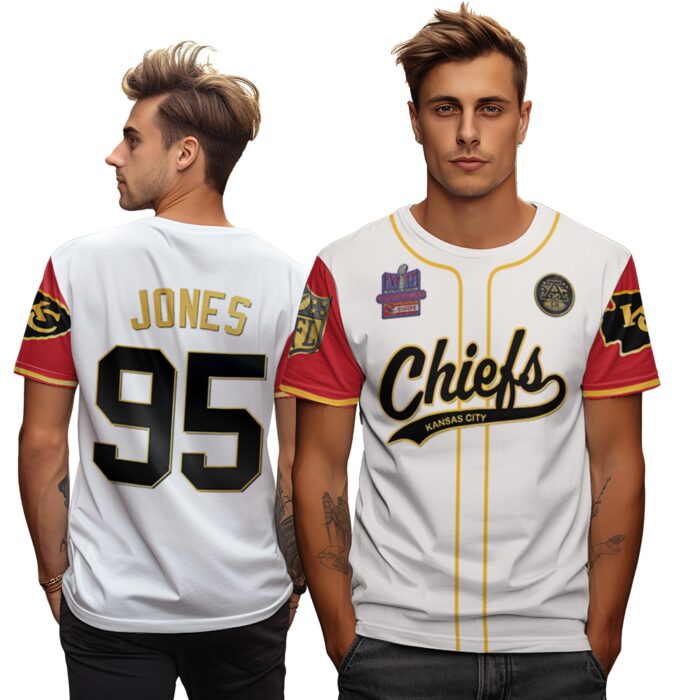 Chris Jones 95 Chiefs Super Bowl LVIII 2024 Champion Classic Color Unisex T-Shirt