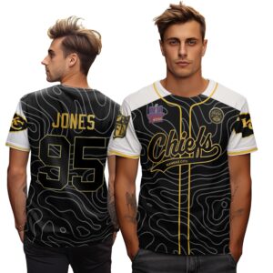 Chris Jones 95 Kansas City Chiefs Super Bowl LVIII 2024 Champion Black Gold Unisex T-Shirt