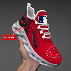 Cincinnati Reds MLB Max Soul Shoes Custom Name Gift For Fans MSW1162