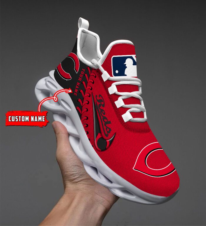 Cincinnati Reds MLB Max Soul Shoes Custom Name Gift For Fans MSW1162