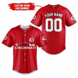 Cincinnati Reds MLB Teams Custom Name And Number Baseball Jersey BTL1248