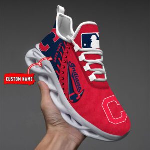 Cleveland Indians MLB Max Soul Shoes Custom Name Gift For Fans MSW1165