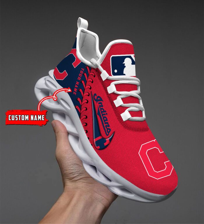 Cleveland Indians MLB Max Soul Shoes Custom Name Gift For Fans MSW1165