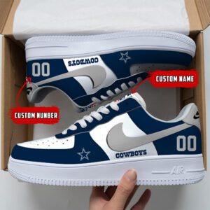 Dallas Cowboys NFL Custom Name And Number Air Force Sneakers AF1 Limited Shoes AFS1033