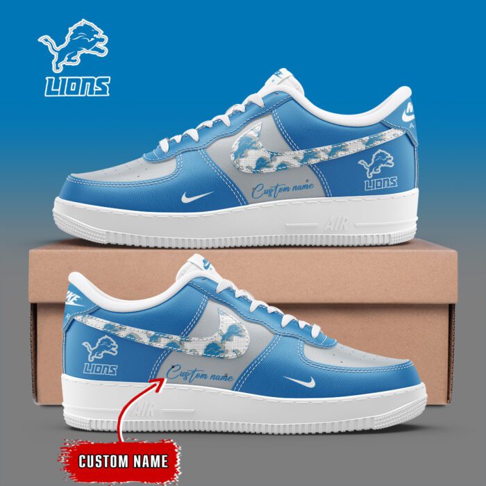 Detroit Lions NFL Personalized Air Force 1 Sneakers AFS1154