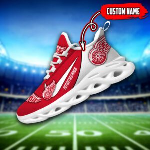 Detroit Red Wings Custom Name NHL Max Soul Shoes MSW1083