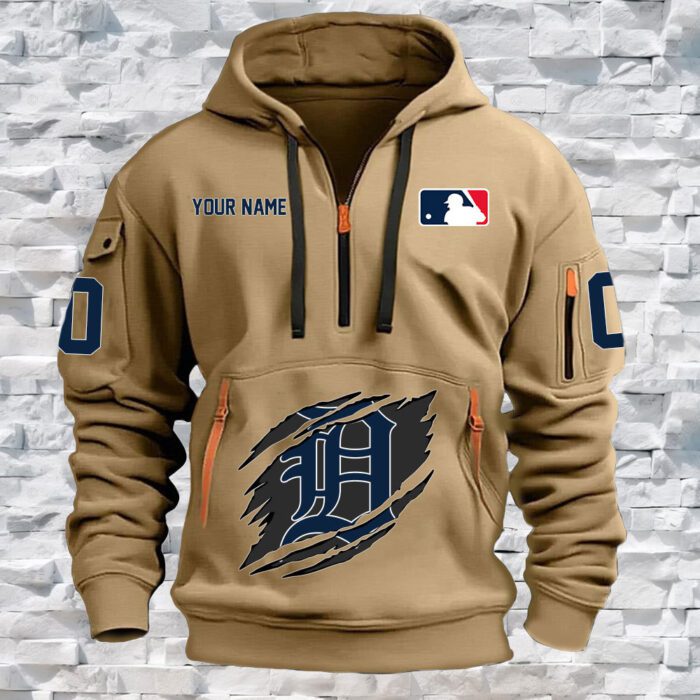 Detroit Tiger MLB Personalized Quarter Zip Hoodie For Fan QZH1032