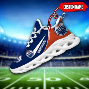 Edmonton Oilers Custom Name NHL Max Soul Shoes MSW1082