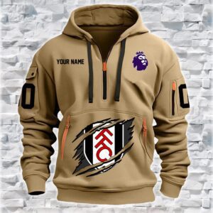 Fulham EPL Personalized Quarter Zip Hoodie For Fan QZH1009