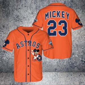 Houston Astros Custom Mickey Baseball Jersey BTL1111
