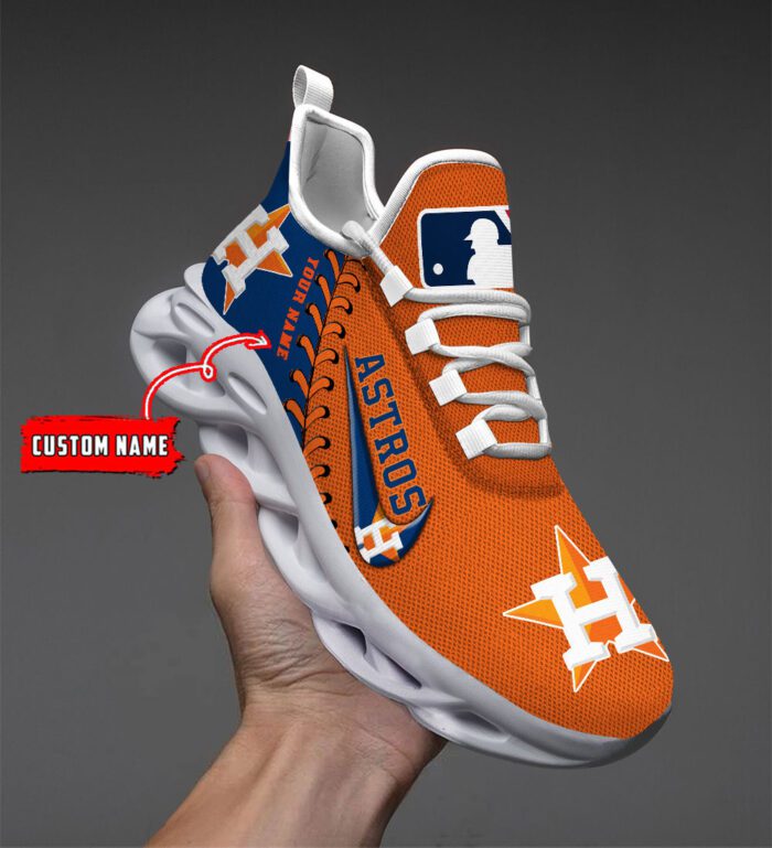 Houston Astros MLB Max Soul Shoes Custom Name Gift For Fans MSW1169