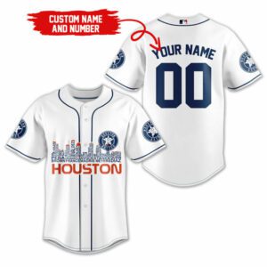 Houston Astros MLB Teams Custom Name And Number Baseball Jersey BTL1251