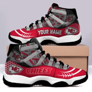 Kansas City Chiefs 3D NFL Air Jordan 11 Sneaker JD110273