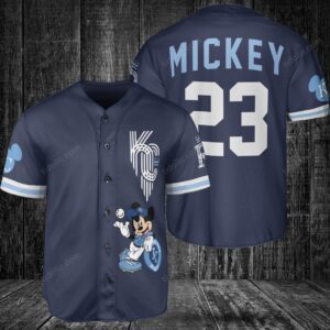 Kansas City Royals Custom Mickey Baseball Jersey BTL1112