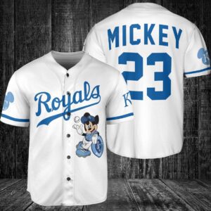 Kansas City Royals Custom Mickey Baseball Jersey BTL1113