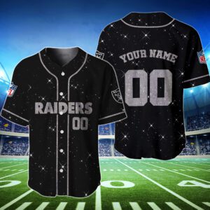 Las Vegas Raiders NFL Baseball Jersey Shirt 2024 Custom Name BTL1062