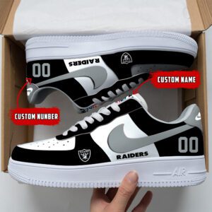 Las Vegas Raiders NFL Custom Name And Number Air Force Sneakers AF1 Limited Shoes AFS1049