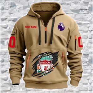 Liverpool EPL Personalized Quarter Zip Hoodie For Fan QZH1013