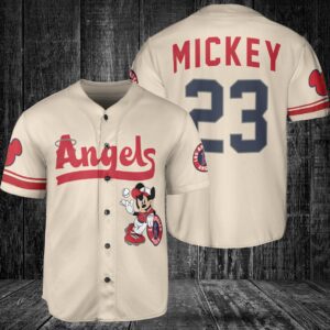 Los Angeles Angels Custom Mickey Baseball Jersey BTL1117