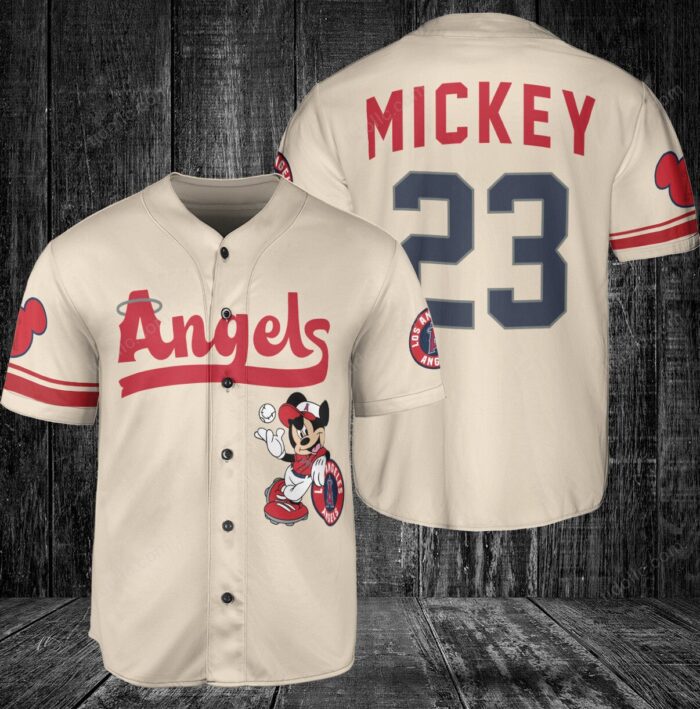 Los Angeles Angels Custom Mickey Baseball Jersey BTL1117